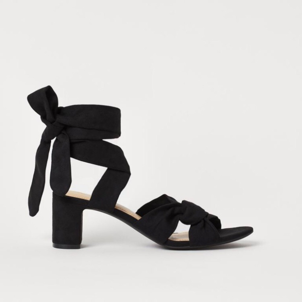 NWOT H&M Black Sandals | 5.5, EUR 36